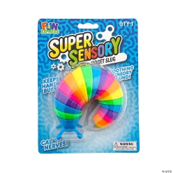 50% OFF: Large Fidget Rainbow Slugs Toys - 6 Pk